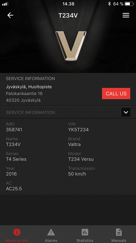 Valtra Connect Service View