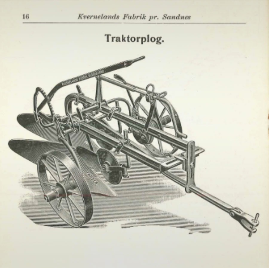 1928: Primer arado Kverneland para tractor