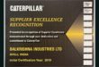 BKT obtiene la certificación ‘Nivel Excelente’ de Caterpillar por segundo año consecutivo